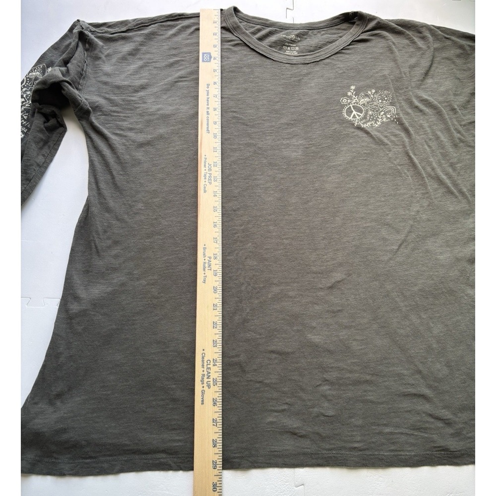 NATURAL LIFE Womens Long Sleeve Tshirt The Little Things 100% Cotton Granola -XL - Picture 8 of 9